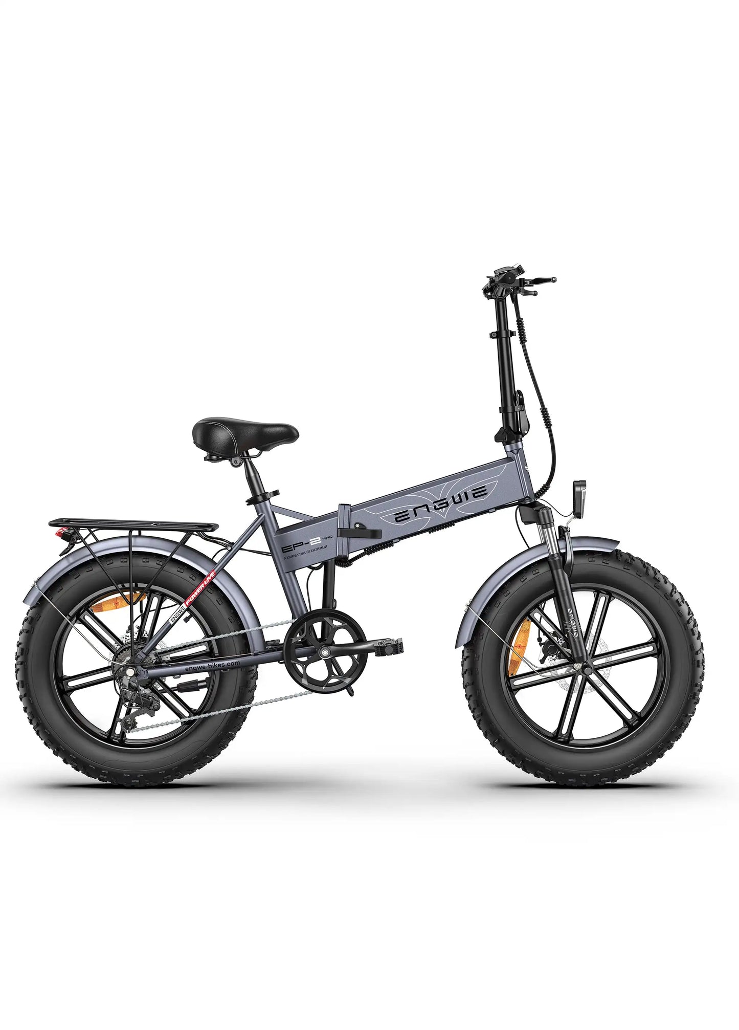 ENGWE EP-2 Pro 250W Folding Electric Bike - 20" Fat Tire Mountain Bike, 48V 13Ah, Orange
