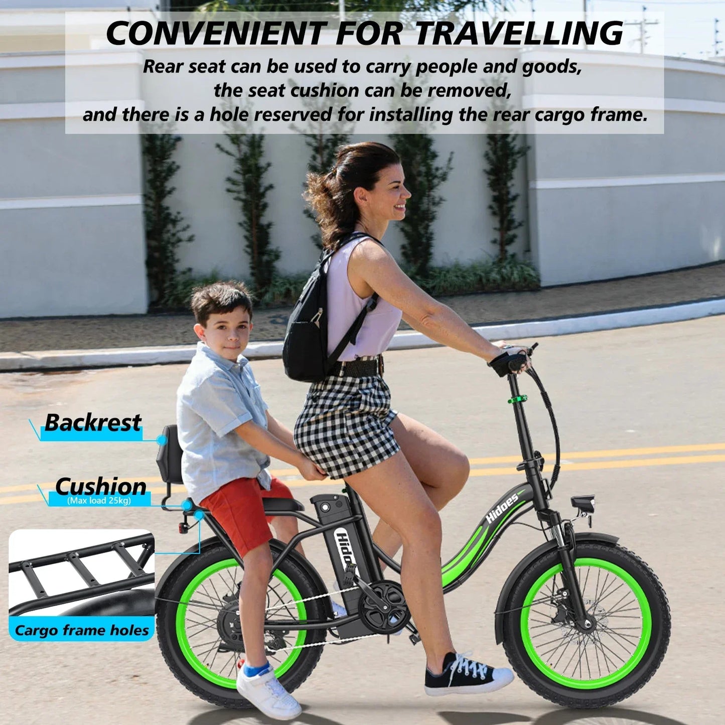 Hidoes C1 Electric Bike 750W Motor 48V13AH Lithium Battery All terrain Aldult E-bike 20-inch Tire City Folding Electric Bicycle