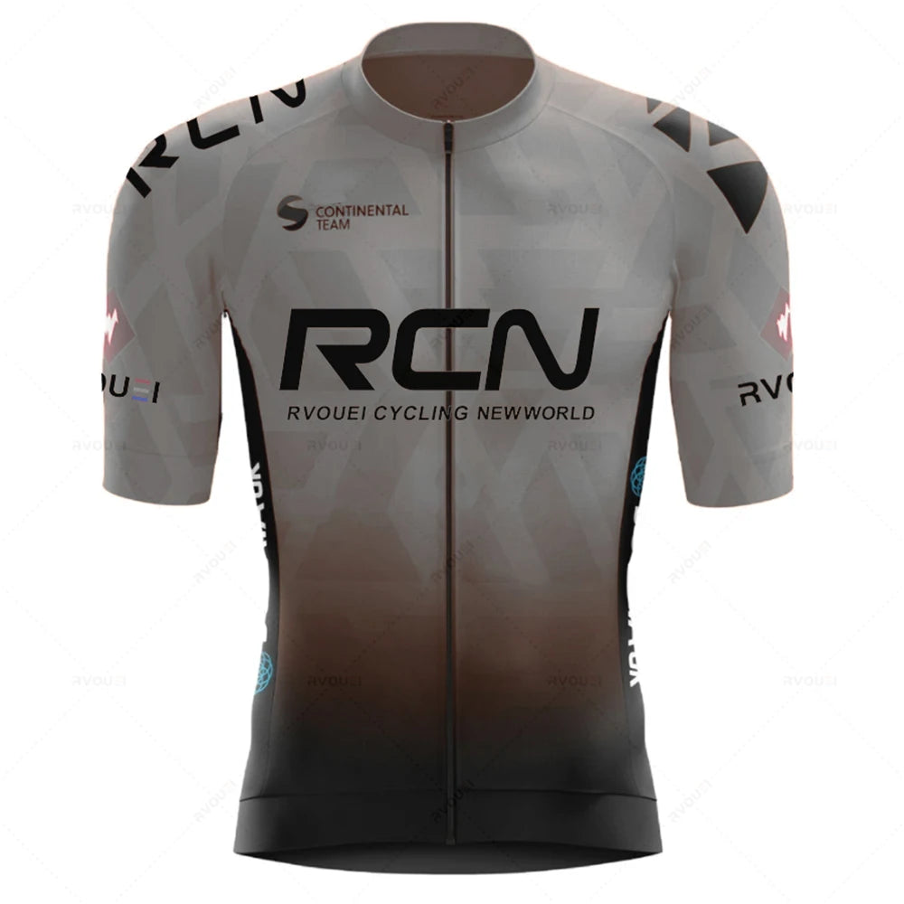 2026 Rvouei Team Cycling Jersey Set Summer Breathable Road Bicycle Suit Riding Uniform Bike MTB Clothing New Sports Cycling Kits Torange