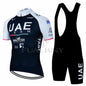 UAE Summer Cycling Jersey Set Men's Cycling Clothing Bicycle Short Sleeve Road Bike Clothes Suit Mtb Maillot Culotte Ciclismo Torange