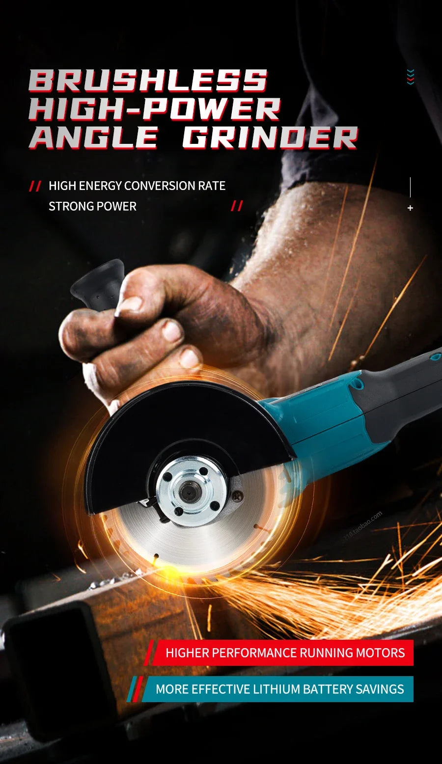 Makita 18V DGA404 Brushless Lithium Electric Angle Grinder Rechargeable Cutting Machine High Power Polishing Machine