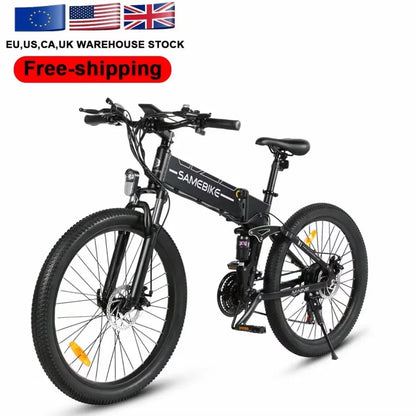 SAMEBIKE Electric Bicycle LO26-II 900W Motor 48V14AH Battery Hydraulic brake Folding Electric Bike 26-inch Tire off-Road E-bike Torange