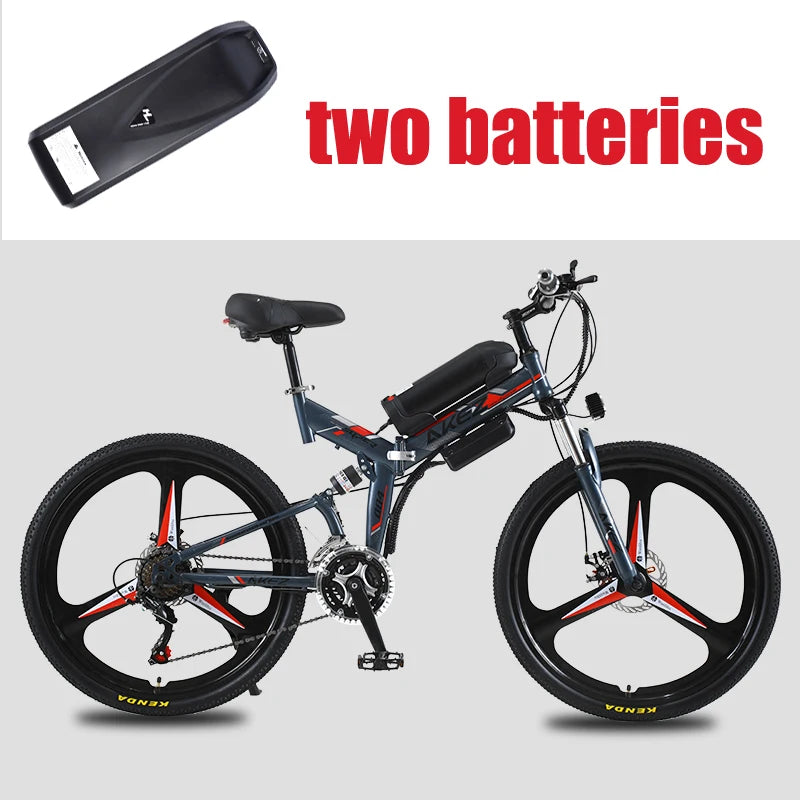 26-inch folding electric bike, folding commuter city bike, 36V350W lithium battery MTB, variable speed bike, portable bike
