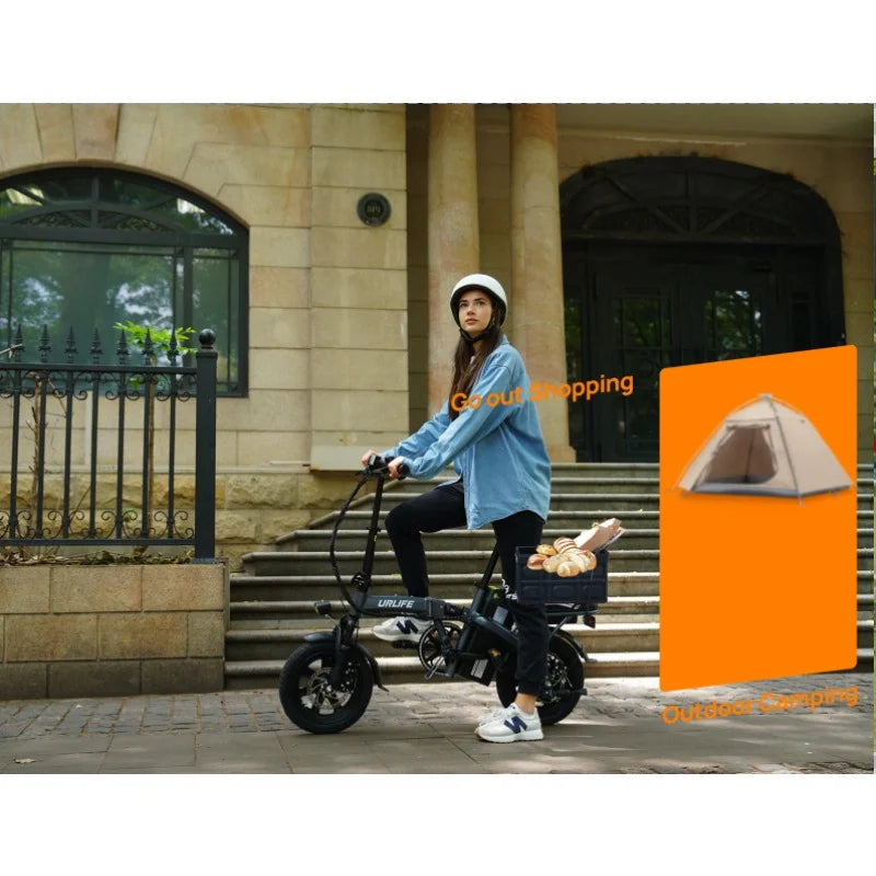 URLIFE F1L E-Bike 350W Brushless Motor 48V7.8AH Battery Adult Portable Electric Bike 14 In Tire City Commuting Electric Bicycle Torange