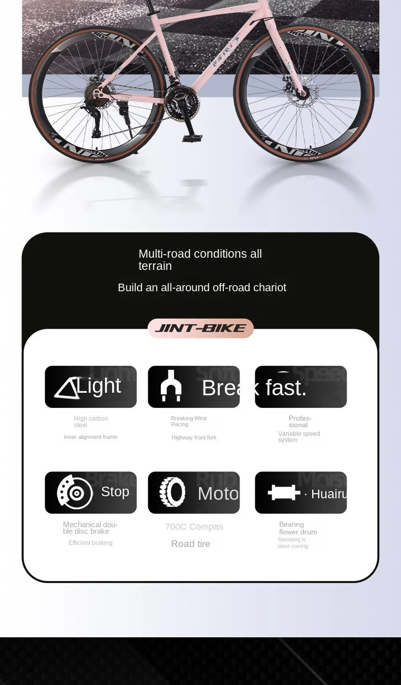 High Carbon Steel Road Bike