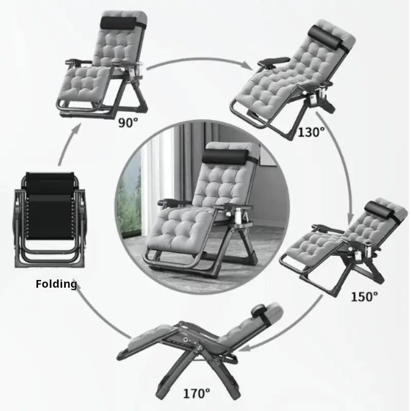 Portable folding Recliner chair Living room Relaxing Armchair Balcony Single chair bed Nordic lazy lounge chair home Furniture