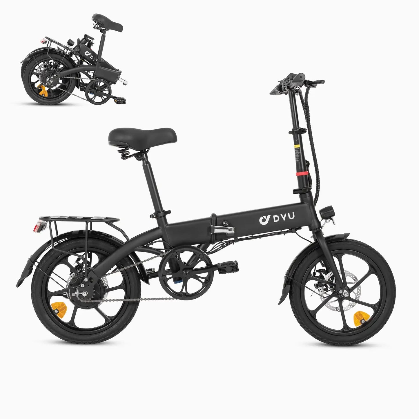 DYU A1F Pro Electric Bike 250W Folding Electric Bicycle 36V 7.5AH Lithium Battery Max Speed 25km/h 16 Inch Mini Assist Ebike
