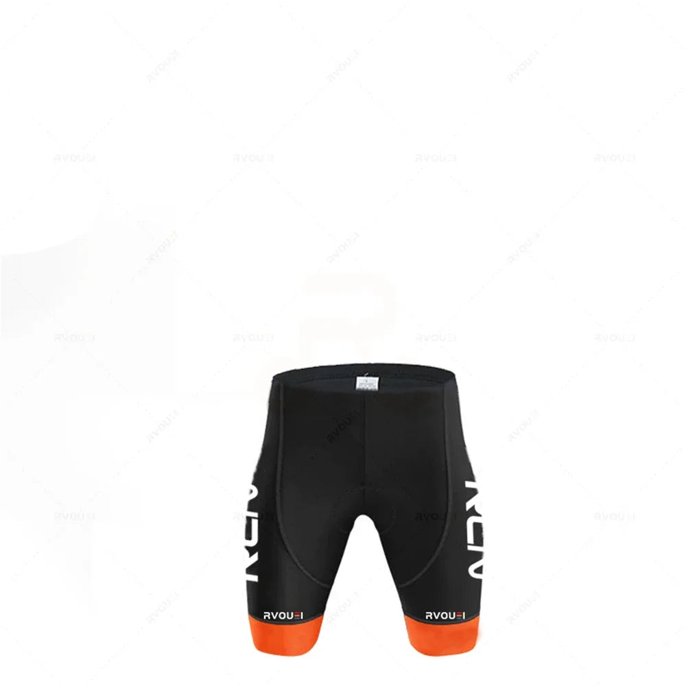 2026 Rvouei Team Cycling Jersey Set Summer Breathable Road Bicycle Suit Riding Uniform Bike MTB Clothing New Sports Cycling Kits Torange