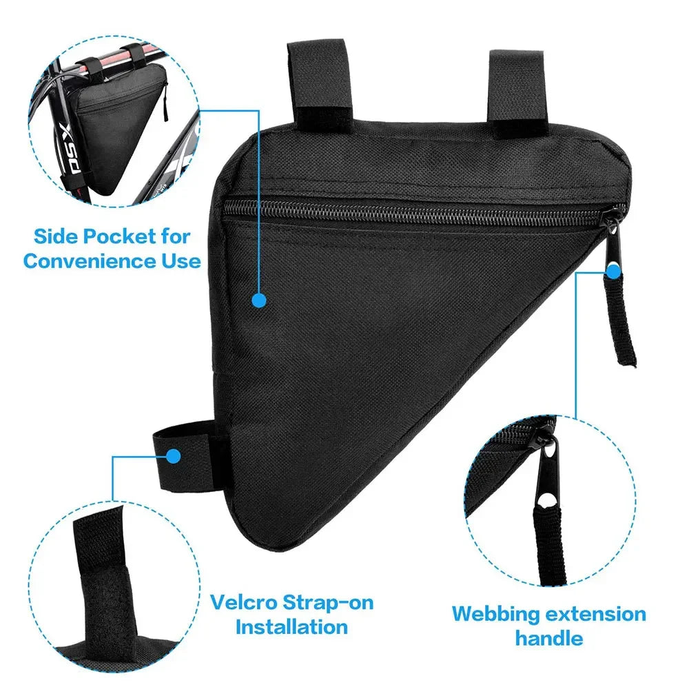 DOMEN Bicycle Triangle Bag Bike Frame Front Tube Waterproof Bag Bike Top Tube Bag Bicycle Storage Bag Bicycle Accessories Torange