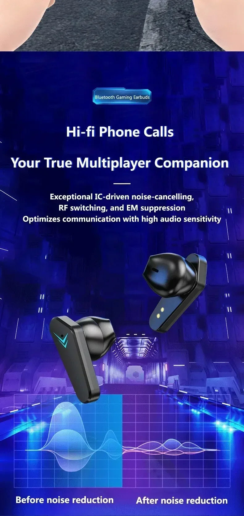 New X15 TWS Bluetooth Earphones Wireless Headphones 65ms Low Latency Earbuds Esport Gaming Headset Gamer Earphone Mic For Xiaomi