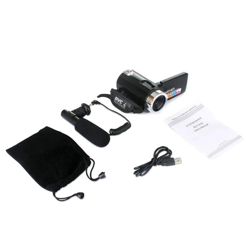 Professional 24MP Camcorder Digital Video Camera Night Vision 3 Inch LCD Touch Screen 18x Digital Zoom Camera Recorder Drop ship