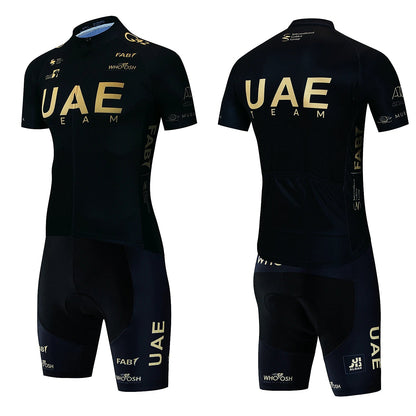 2025 UAE Cycling Jersey Set MTB Uniform Bike Clothing Summer Breathable Bicycle Shirt Ropa Ciclismo Bib Pants Maillot Ciclismo Torange