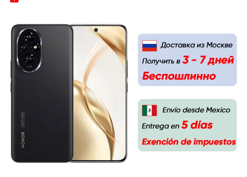2024 New Original HONOR 200 Global Version Snapdragon 7 Gen 3 5G Smartphone 6.7'' AMOLED Display Support HONOR 100W SuperCharge