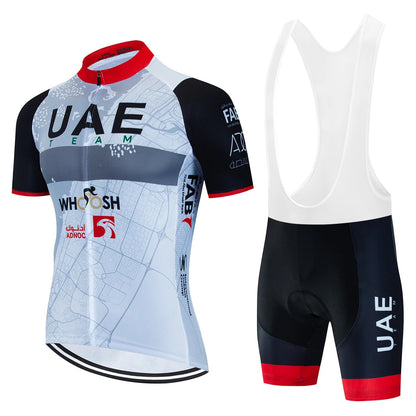 2025 UAE Cycling Jersey Set MTB Uniform Bike Clothing Summer Breathable Bicycle Shirt Ropa Ciclismo Bib Pants Maillot Ciclismo Torange