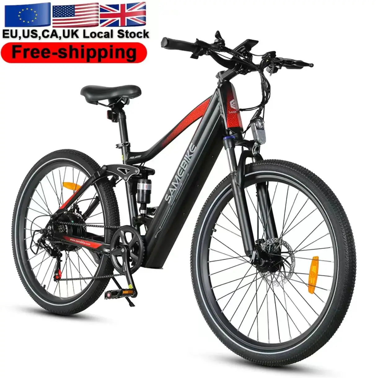 SAMEBIKE E-bike XD26-II 750W Motor 48V14AH Battery Hydraulic Brake Electric Bike 26 Inch Tires Adult Commuting Electric Bicycle Torange