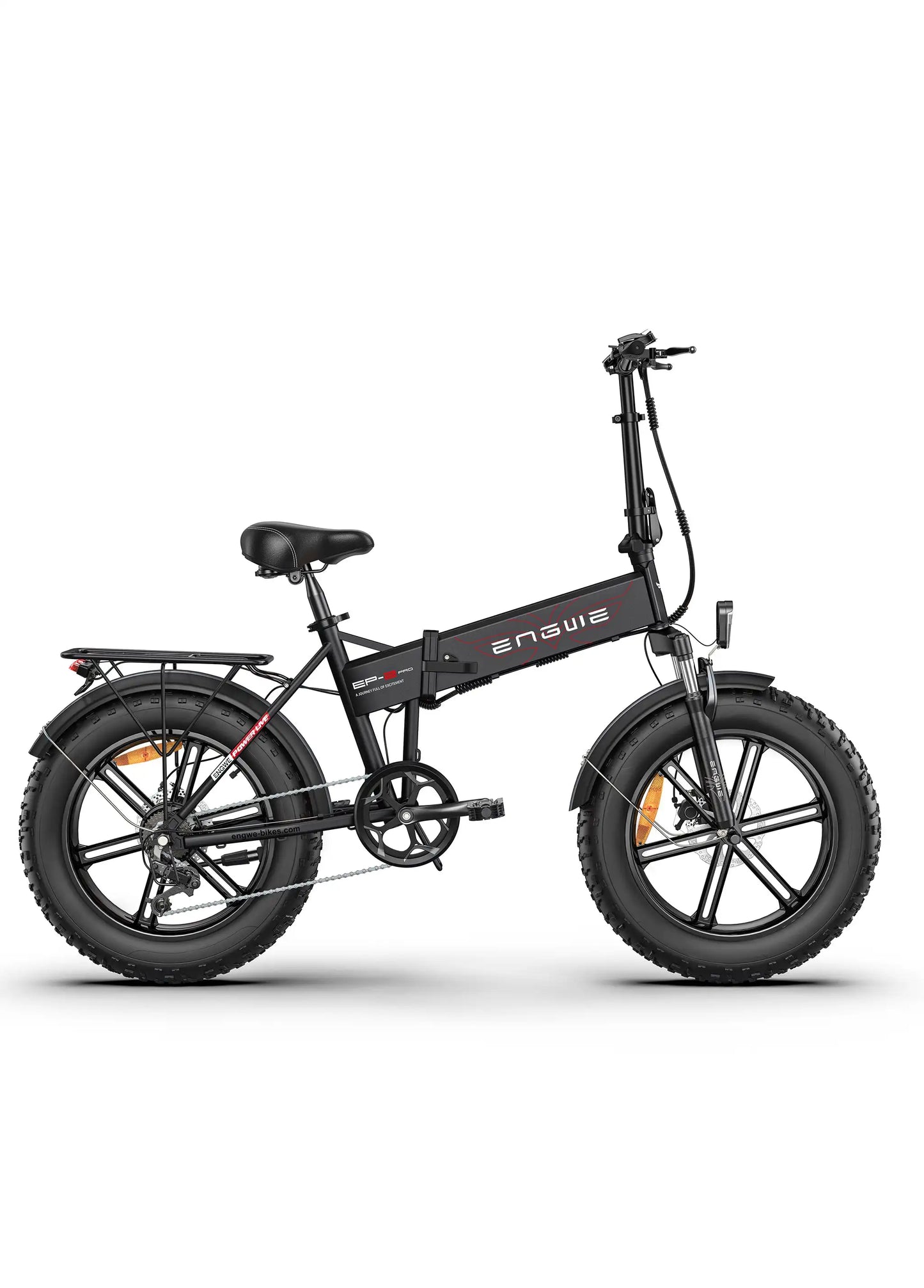 ENGWE EP-2 Pro 250W Folding Electric Bike - 20" Fat Tire Mountain Bike, 48V 13Ah, Orange