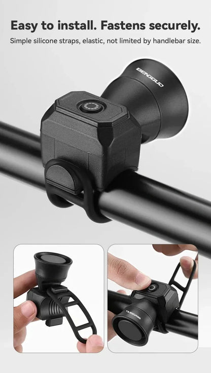 5 Mode Bike Electric Bell Horn Cycling USB Charging Motorcycle Ring Antitheft Waterproof Alarm Mountain Road Bicycle Accessories Torange