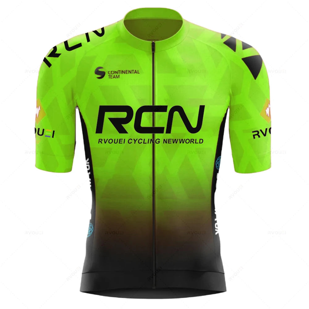 2026 Rvouei Team Cycling Jersey Set Summer Breathable Road Bicycle Suit Riding Uniform Bike MTB Clothing New Sports Cycling Kits Torange
