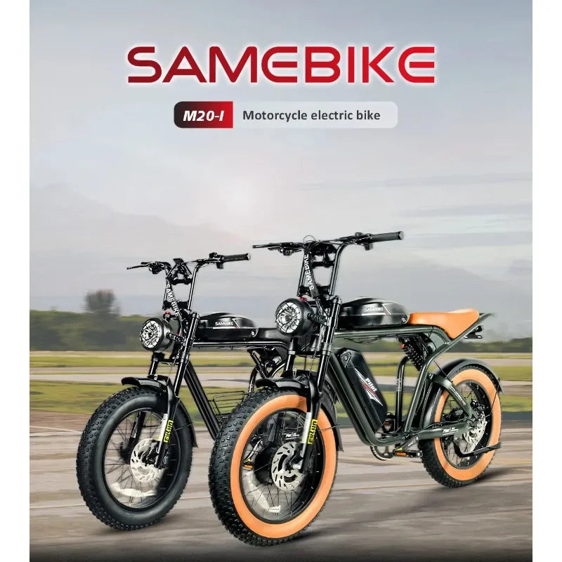 Electric Bicycle SAMEBIKE M20 1000W Powerful Motor 48V16Ah Battery Hydraulic Brakes E-Bike 20*4.0-inch Fat Tire Electric Bicycle Torange