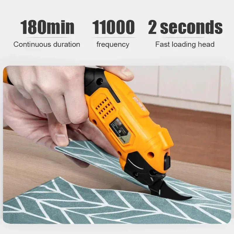 Wireless Battery Cutter Cloth Leather Cutting Tools Fabric Rechargeable Electric Scissors Tungsten steel cutter head Torange
