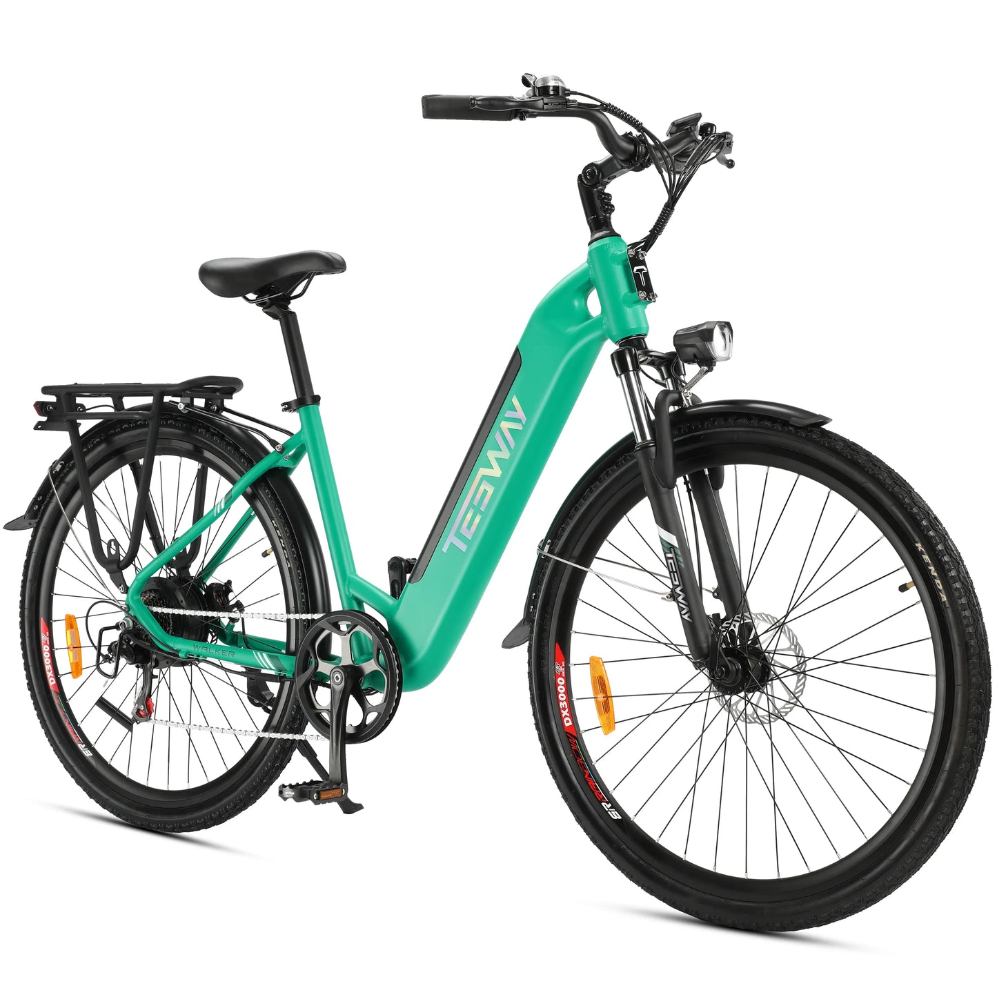 TESWAY E Bike For Adults 500W Motor 48V 12AH Battery 27.5*2.4-inch Tires 40km/h Max Speed 90km Range Mechanical Disc Brakes