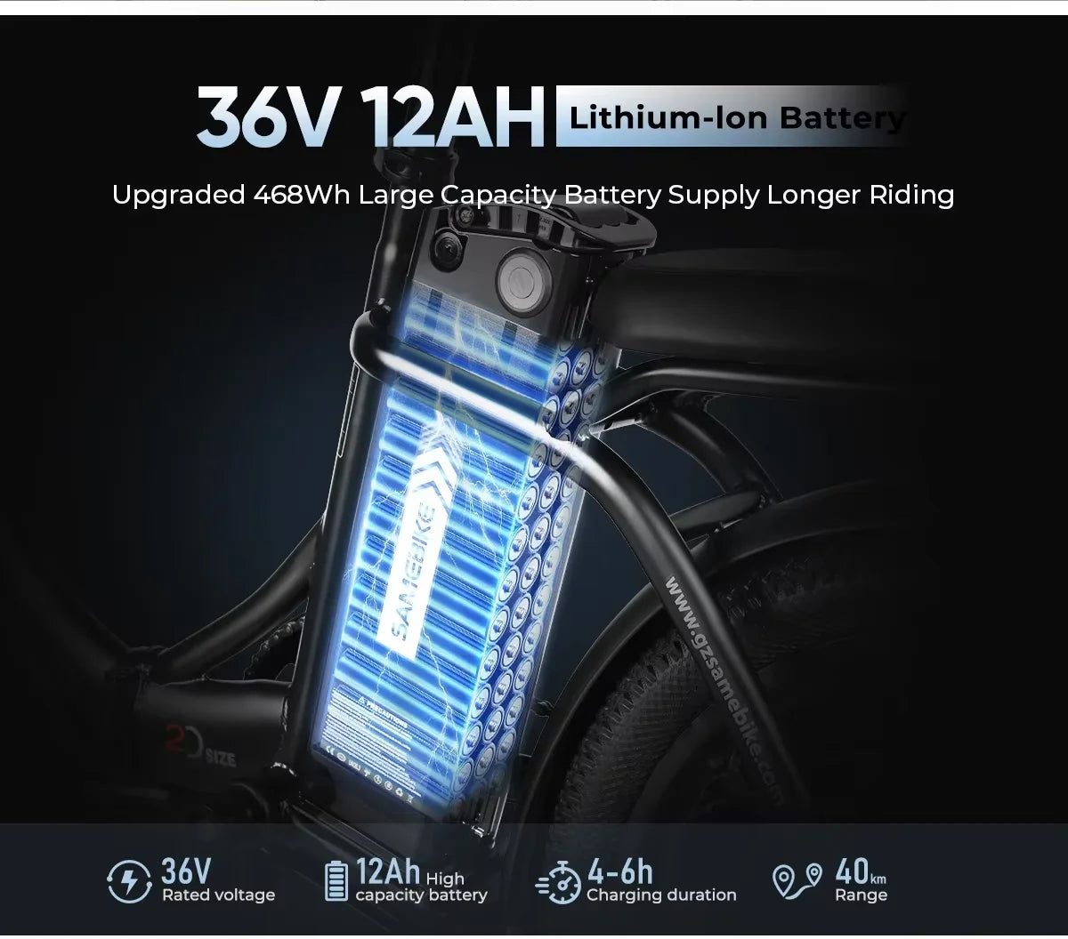 SAMEBIKE CY20 Foldable Electric Bicycle 350W Motor 36V12AH Battery City Travel E-Bike Adult 20 Inch Tires 7 Speed Electric Bike Torange