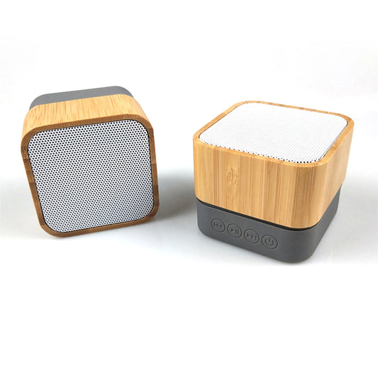 Mini Squared Wooden Bluetooth Speaker Portable 3D Stereo Music Loudspeaker Box Wireless Bluetooth Speaker Audio Player