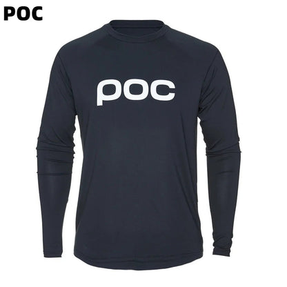 POC Long-sleeved sportswear DH Cycling Clothing Motorcycle T-Shirt Marathon running quick-drying sweat-absorbing sportswear Torange