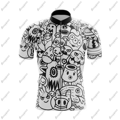 Comics Team Men Cycling Jersey MTB Maillot Bike Shirt Downhill Jersey High Quality Pro Team Tricota Mountain Bicycle Clothing Torange