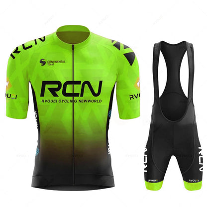 2026 Rvouei Team Cycling Jersey Set Summer Breathable Road Bicycle Suit Riding Uniform Bike MTB Clothing New Sports Cycling Kits Torange