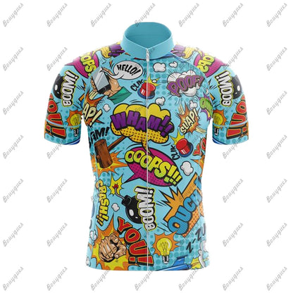 Comics Team Men Cycling Jersey MTB Maillot Bike Shirt Downhill Jersey High Quality Pro Team Tricota Mountain Bicycle Clothing Torange