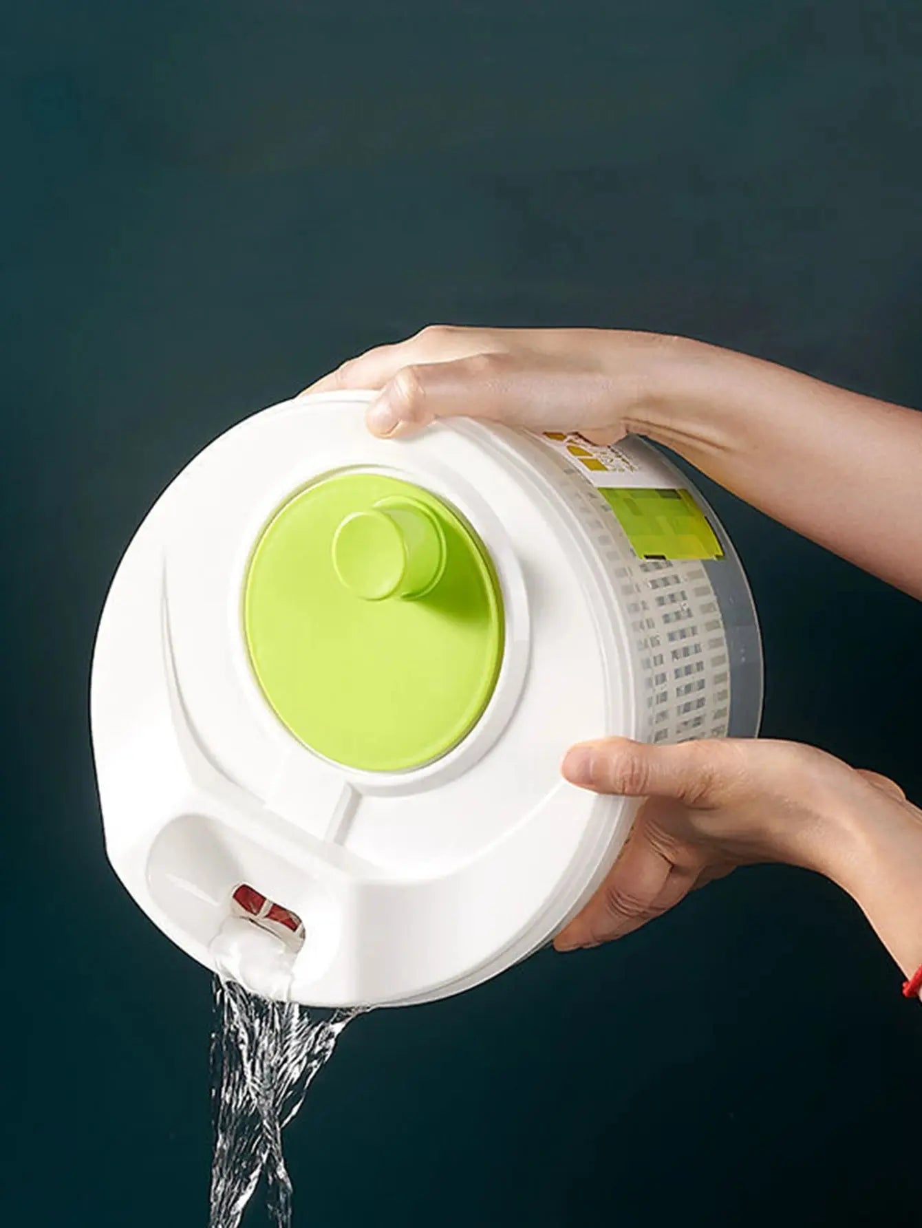 Household Vegetable Dehydrator Creative Manual Water Salad Spinner Fruit Drain Basket Dryer Hand Crank Kitchen Household Gadget DS