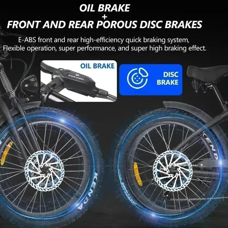 Electric Bicycle Hidoes B3 1200W Powerful Brushless Motor 48V18.2AH  Battery E-bike 26 In Fat Tire Snow Motorcycle Electric Bike Torange