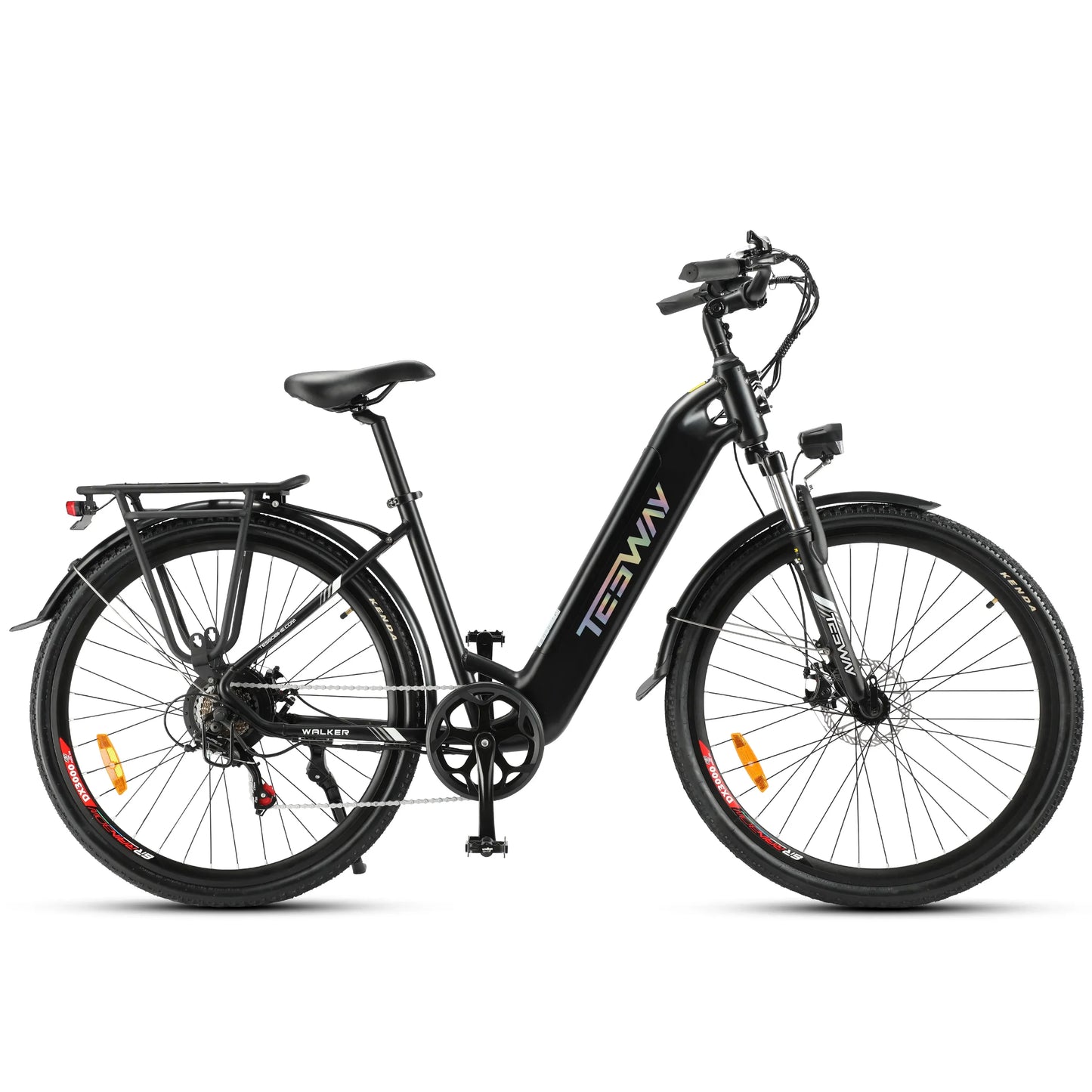 TESWAY E Bike For Adults 500W Motor 48V 12AH Battery 27.5*2.4-inch Tires 40km/h Max Speed 90km Range Mechanical Disc Brakes