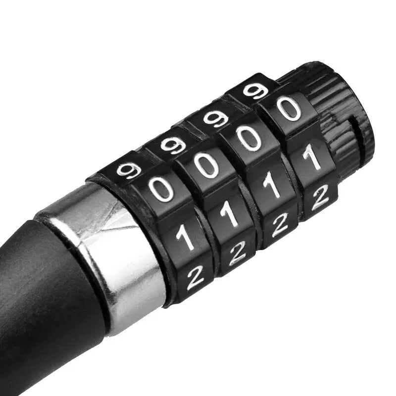 Bicycle Lock Steel Cable Chain Security Password 4 Digit Lock Anti-Theft Combination Number Code Safety Bike Bicycle Accessories