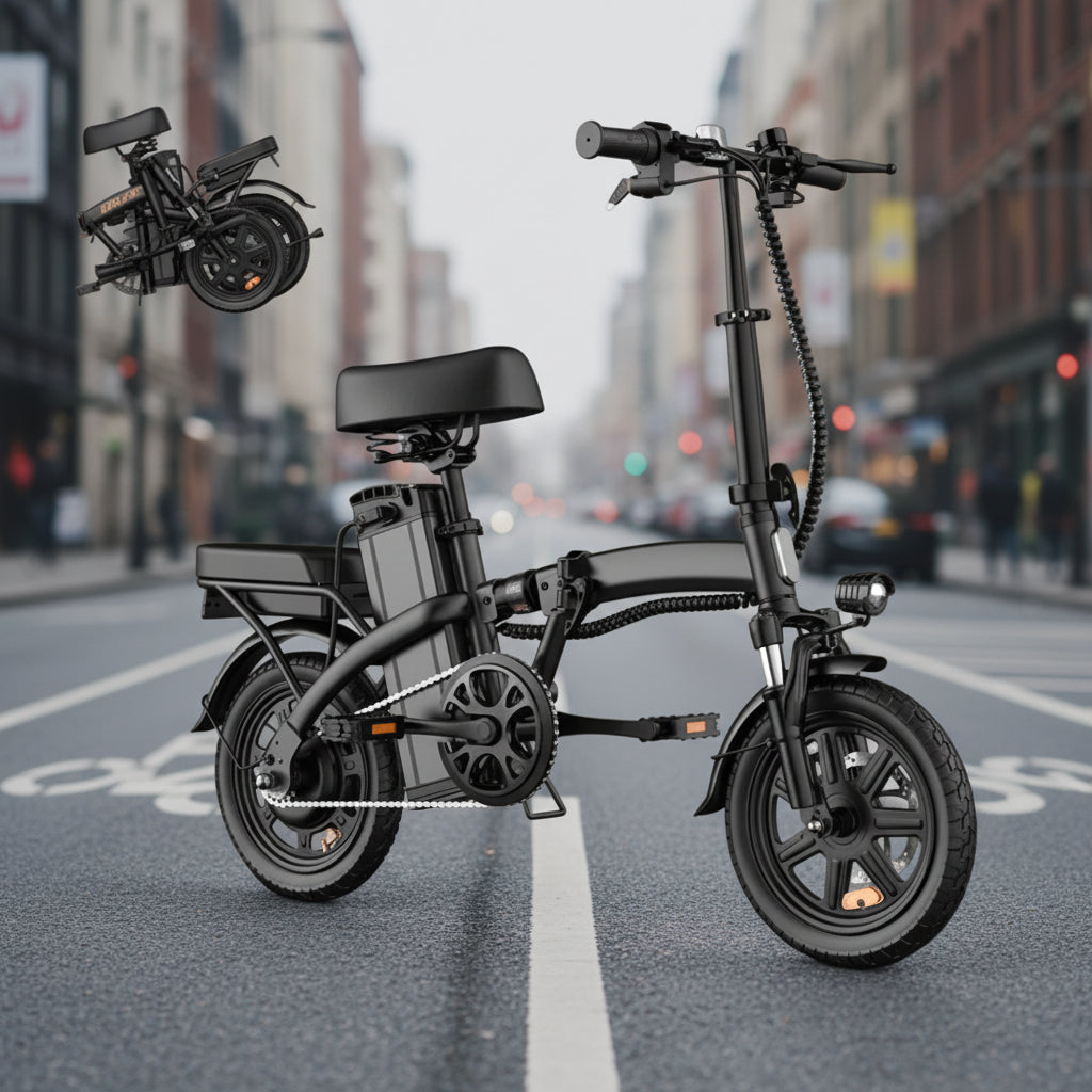 URLIFE F1L E-Bike 350W Brushless Motor 48V7.8AH Battery Adult Portable Electric Bike 14 In Tire City Commuting Electric Bicycle Torange