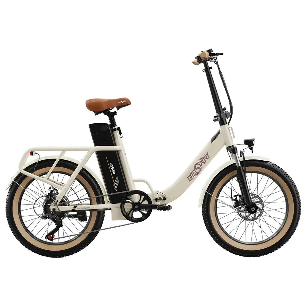 ONESPORT OT16-2 Folding E-Bike, 20'' Tires, 250W Motor, 48V 17Ah Battery, Shimano 7-Speed, 25km/h, Disc Brakes Torange