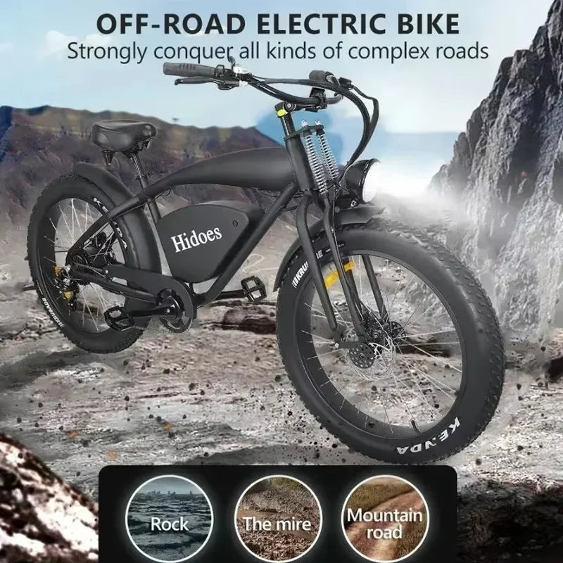 Electric Bicycle Hidoes B3 1200W Powerful Brushless Motor 48V18.2AH  Battery E-bike 26 In Fat Tire Snow Motorcycle Electric Bike Torange