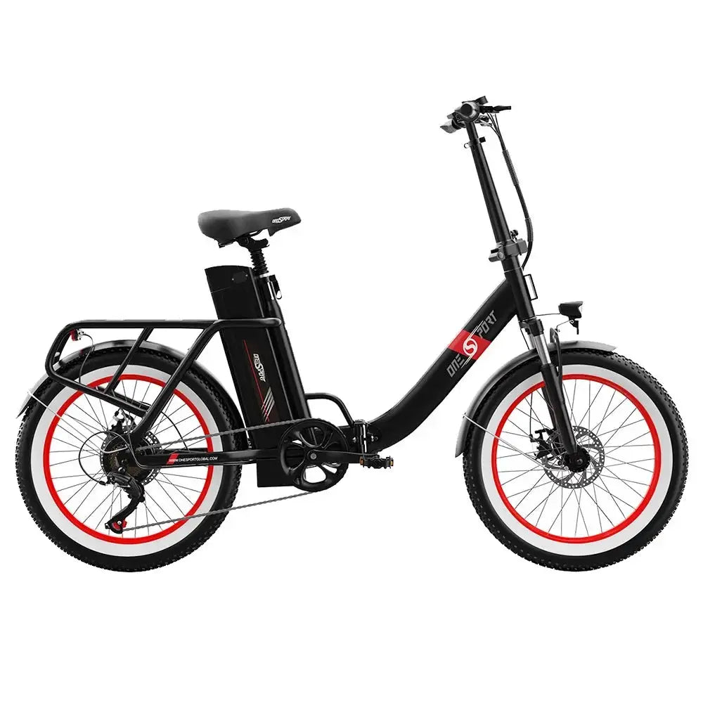 ONESPORT OT16-2 Folding E-Bike, 20'' Tires, 250W Motor, 48V 17Ah Battery, Shimano 7-Speed, 25km/h, Disc Brakes Torange