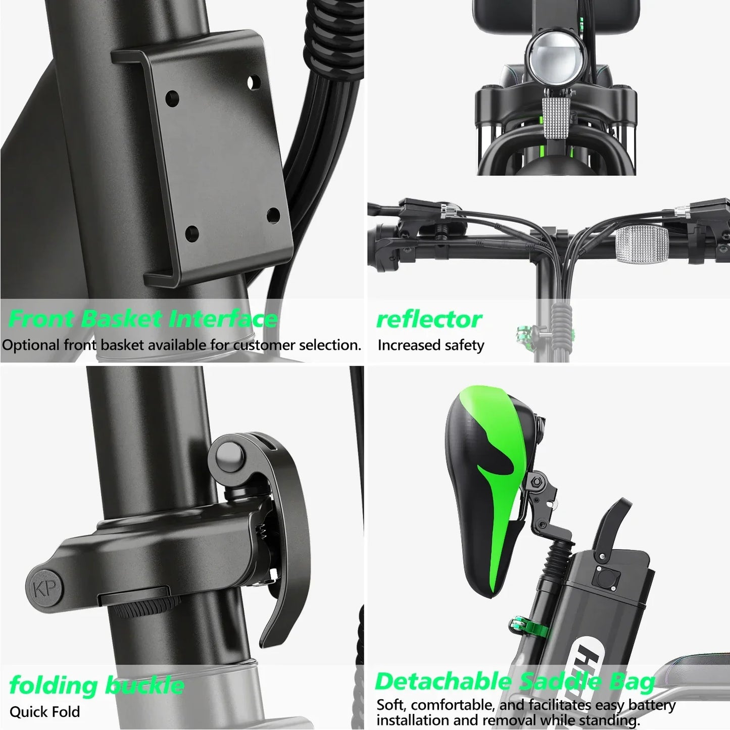 Hidoes C1 Electric Bike 750W Motor 48V13AH Lithium Battery All terrain Aldult E-bike 20-inch Tire City Folding Electric Bicycle