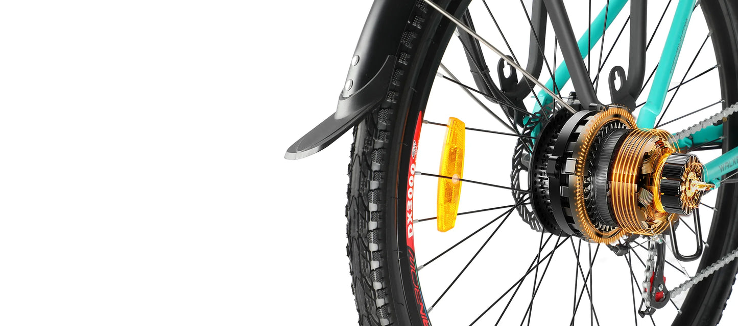 TESWAY E Bike For Adults 500W Motor 48V 12AH Battery 27.5*2.4-inch Tires 40km/h Max Speed 90km Range Mechanical Disc Brakes