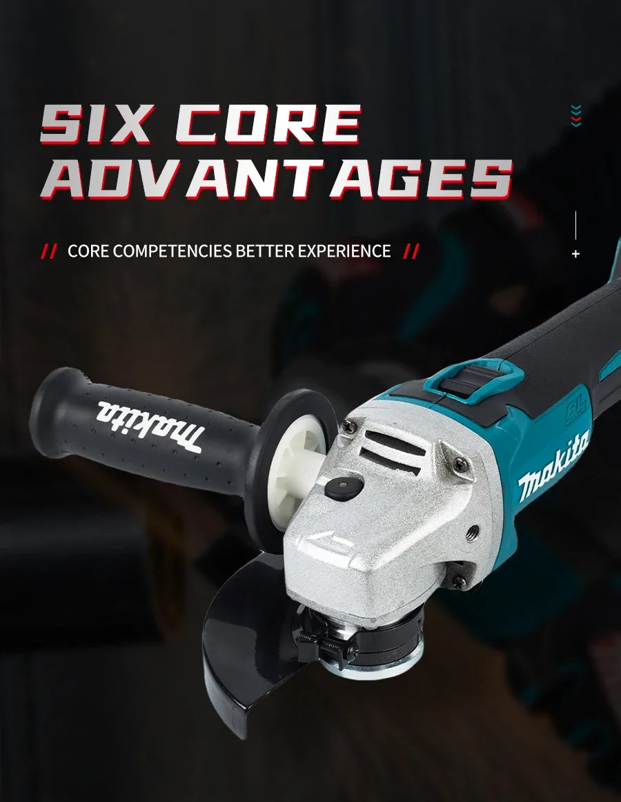 Makita 18V DGA404 Brushless Lithium Electric Angle Grinder Rechargeable Cutting Machine High Power Polishing Machine