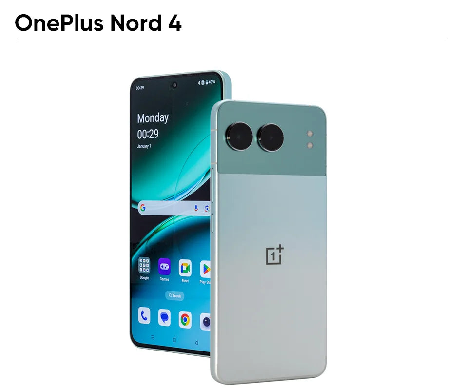 2024 New OnePlus Nord 4 Global Version Snapdragon 7+ Gen 3 6.74"120Hz Fluid AMOLED 50MP SONY Dual Cameras 5500mAh 100W SUPERVOOC