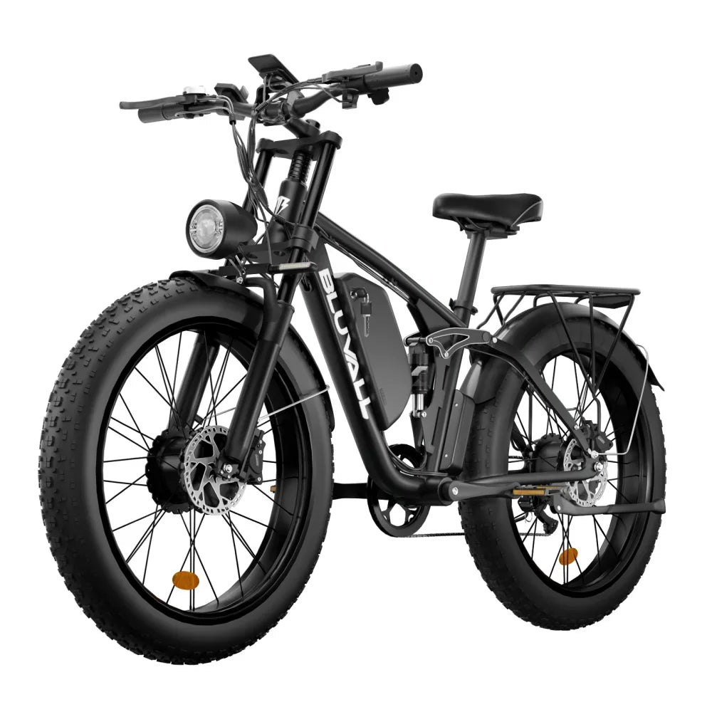 E-bike BLUVALL V1 2000W Dual Motor 52V22.4AH Battery Hydraulic Brake Electric Bike 26 Inch Fat Tire All Terrain Electric Bicycle Torange