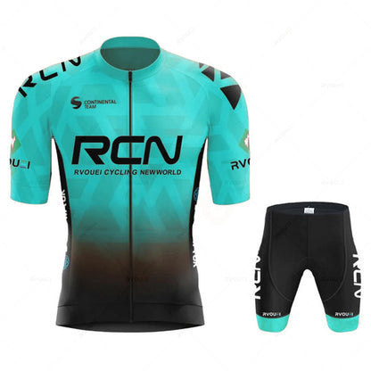 2026 Rvouei Team Cycling Jersey Set Summer Breathable Road Bicycle Suit Riding Uniform Bike MTB Clothing New Sports Cycling Kits Torange