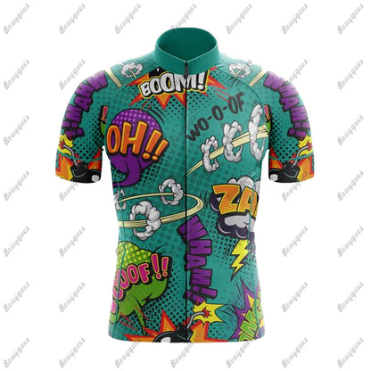Comics Team Men Cycling Jersey MTB Maillot Bike Shirt Downhill Jersey High Quality Pro Team Tricota Mountain Bicycle Clothing Torange