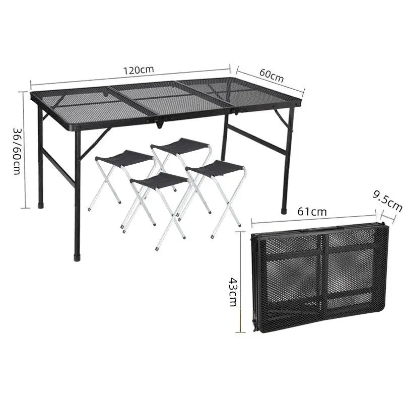 Portable Ultra-light Aluminum Alloy Folding Table, Outdoor Camping Supplies, Picnic, Barbecue, Coffee, Garden Tables and Chairs Torange