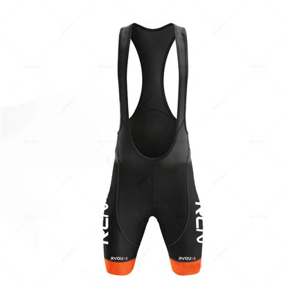 2026 Rvouei Team Cycling Jersey Set Summer Breathable Road Bicycle Suit Riding Uniform Bike MTB Clothing New Sports Cycling Kits Torange