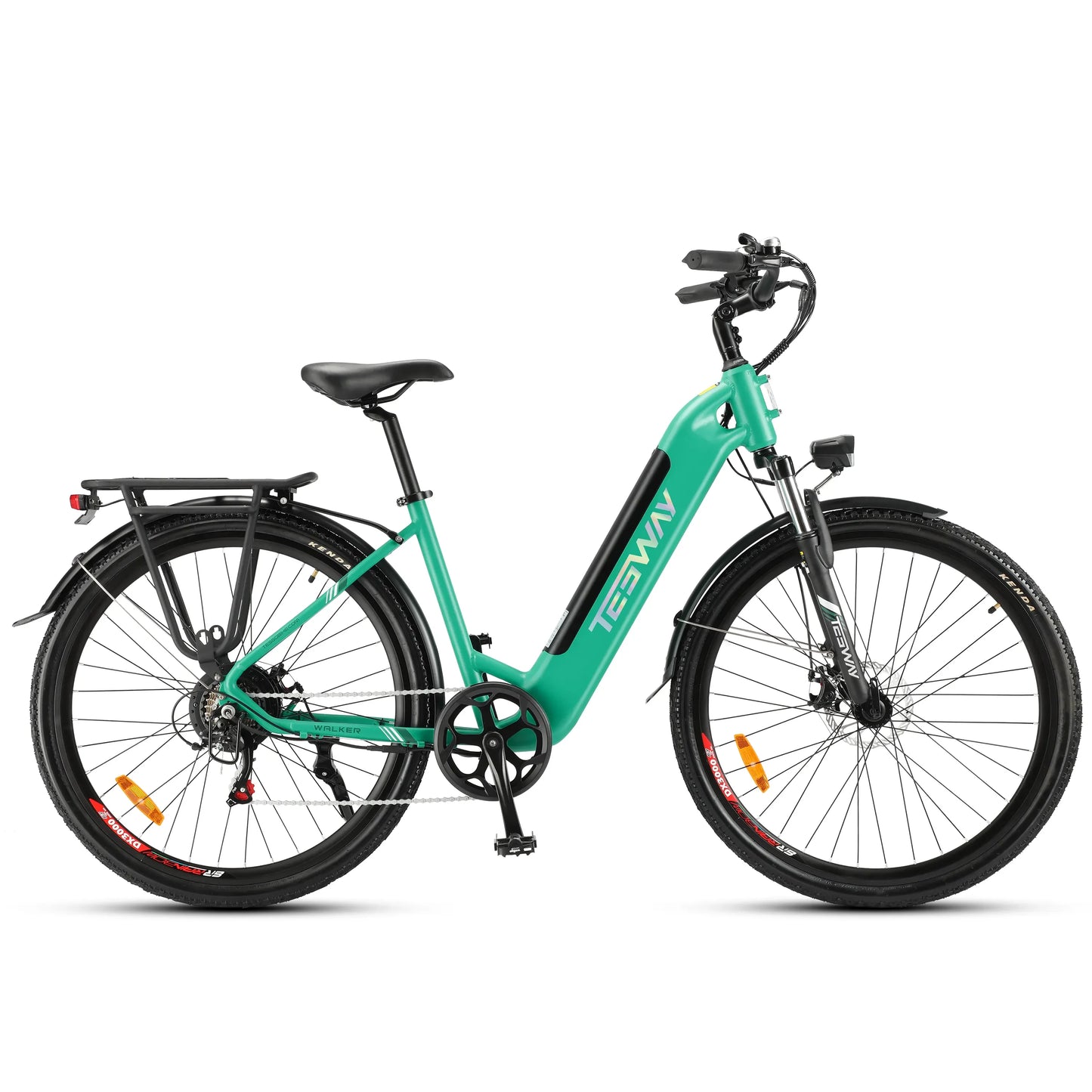 TESWAY E Bike For Adults 500W Motor 48V 12AH Battery 27.5*2.4-inch Tires 40km/h Max Speed 90km Range Mechanical Disc Brakes