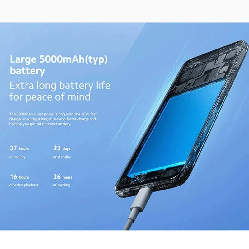 Xiaomi Redmi 12 Cellphone Global Version MTK Helio G88 50MP AI Triple Camera Large 6.79" DotDisplay 5000mAh Battery 18W Charging - Torange